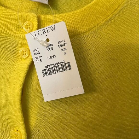 J. Crew Vibrant Yellow The Caryn Cardigan. NWT. Size small. - Picture 3 of 9